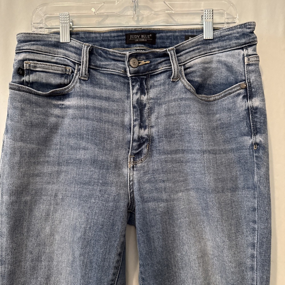 Judy Blue Bootcut Jeans Light Wash Distressed Size 11/30 BOHO